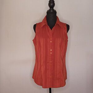 Burnt Orange Sleeveless Top by Fred David